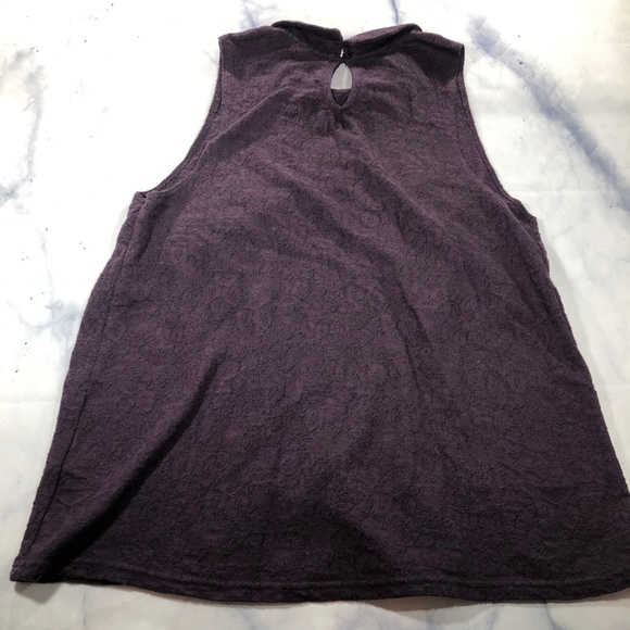 Topshop Purple Lace Peter Pan Collar Tank Top - Picture 4 of 8